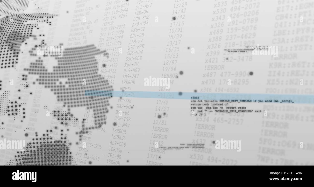 World map data points coding hi-res stock photography and images - Alamy