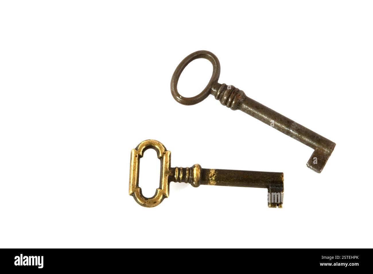 two old antique keys to open everything Stock Photo Alamy