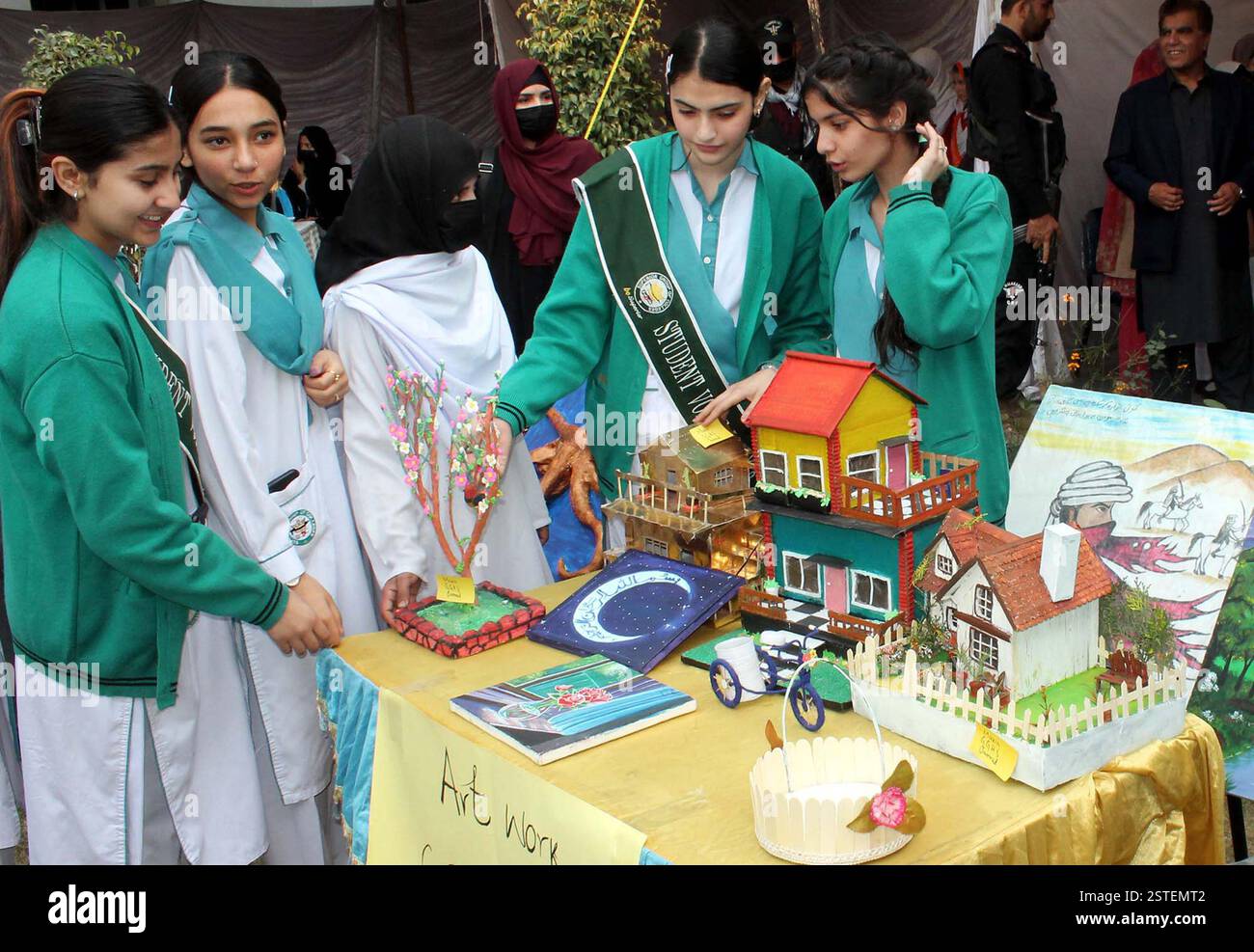 Stall Science Visitors take keen interest at stall during Science Exhibition ...