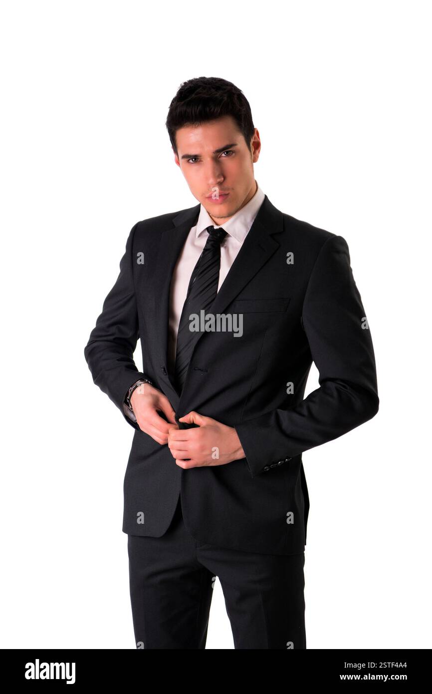 Serious young man suit Cut Out Stock Images & Pictures - Alamy