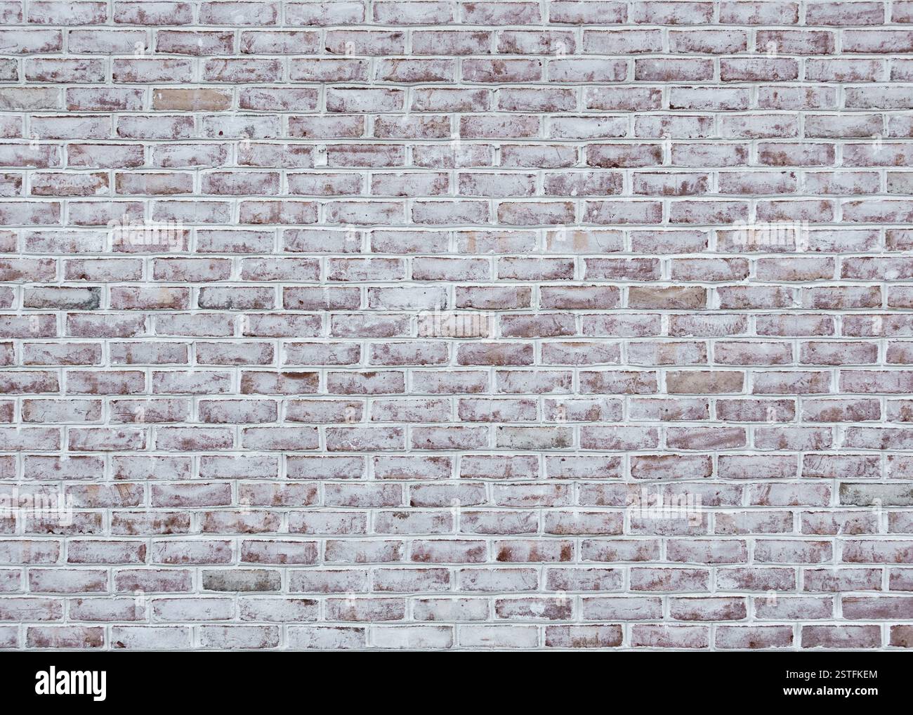 Whitewashed brick wall Stock Photo