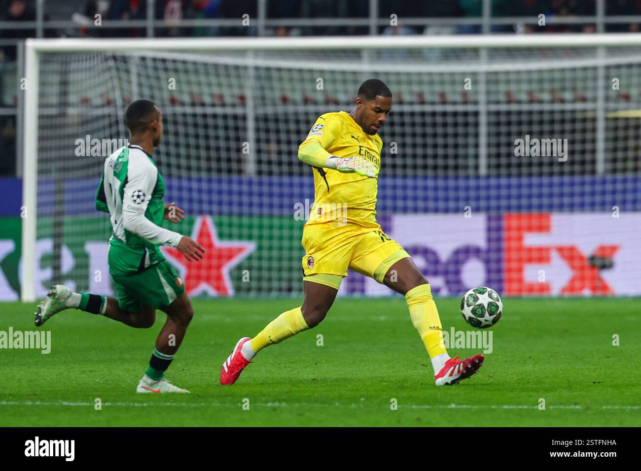 Milan, Italien. 18th Feb, 2025. Mike Maignan of AC Milan seen in action ...