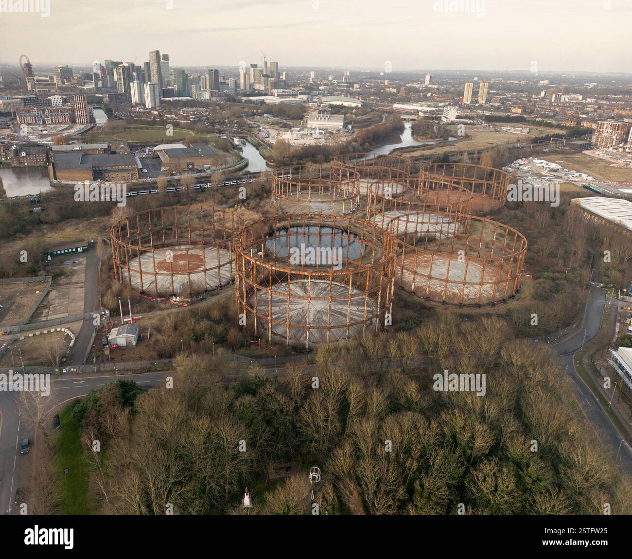 the-bromley-by-bow-gasholders-are-a-group-of-seven-cast-iron-victorian