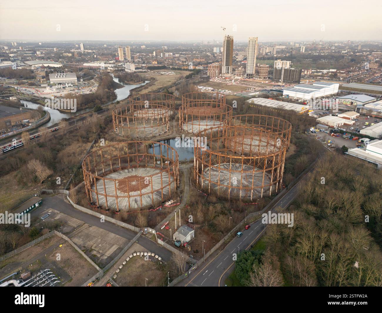 the-bromley-by-bow-gasholders-are-a-group-of-seven-cast-iron-victorian