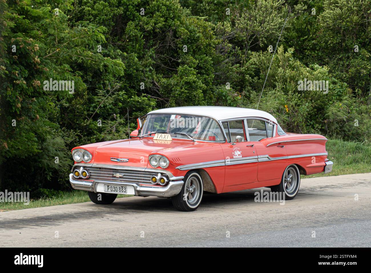 Classic 1958 chevrolet bel air taxi hi-res stock photography and