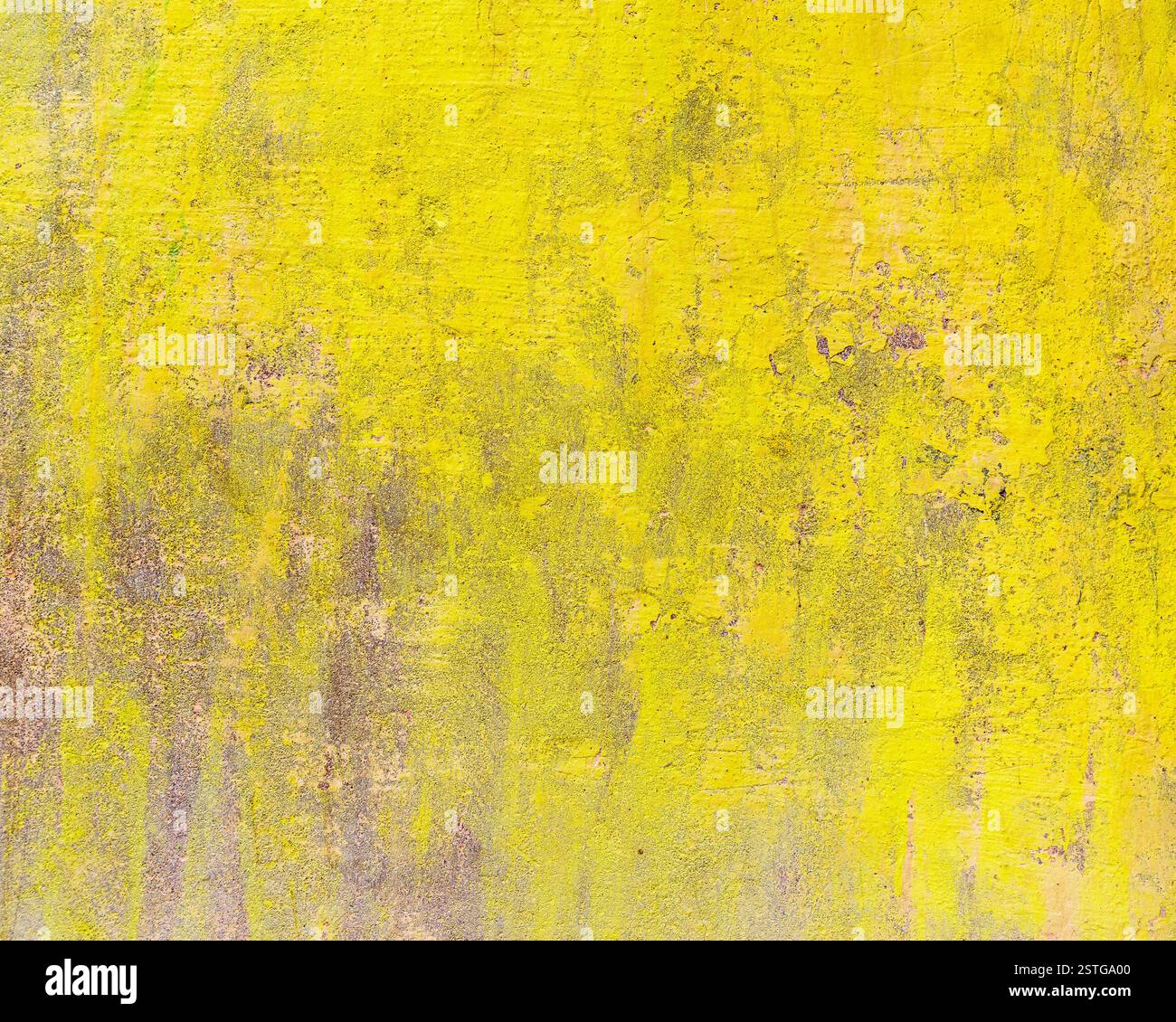 Yellow cement wall Stock Photo