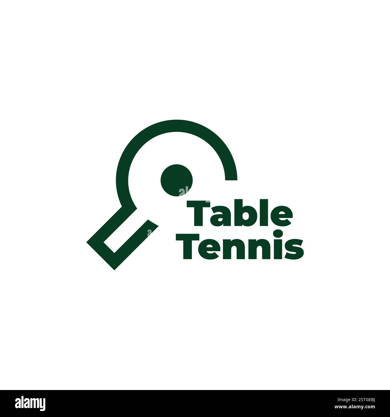 table tennis simple text bet ball symbol vector Stock Vector