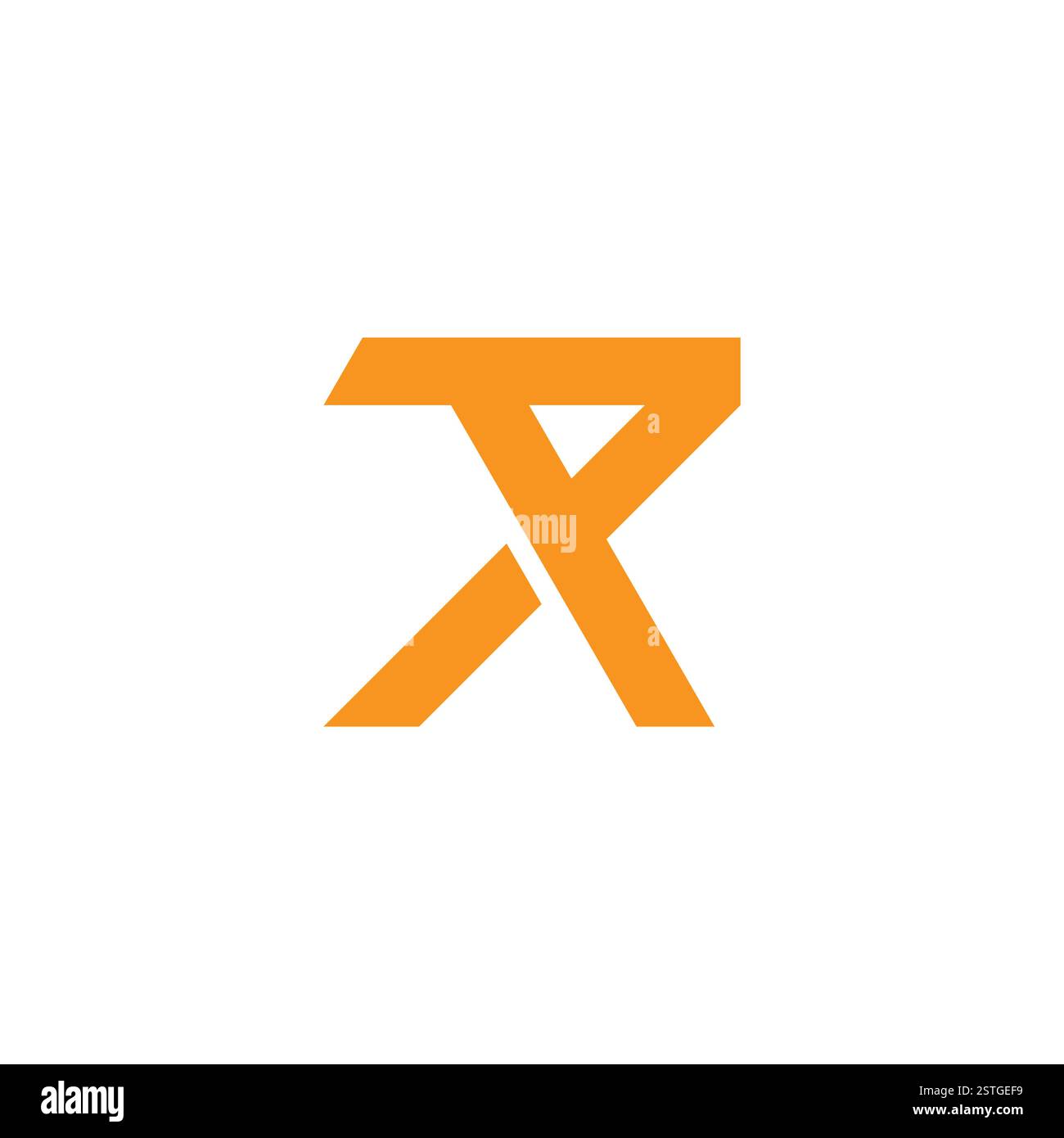 letters 7x linked abstract simple geometric logo vector Stock Vector