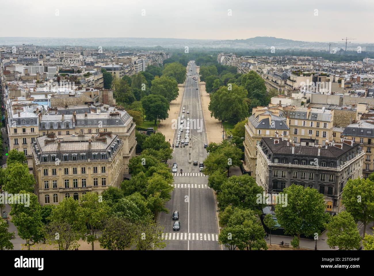 Arc de triomphe aerial hi-res stock photography and images