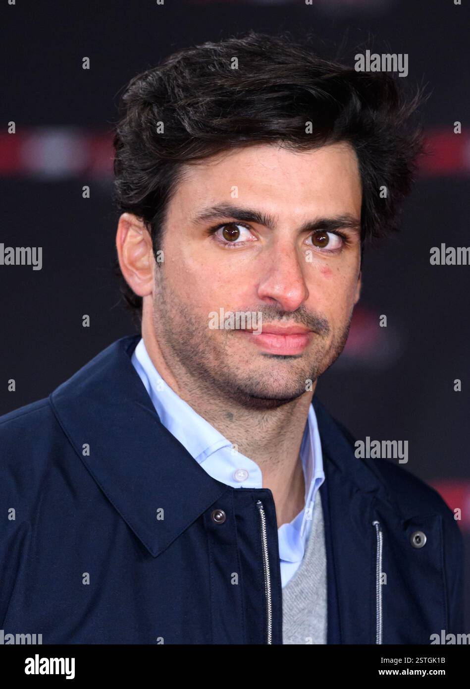 London, UK. February 18th, 2025. Carlos Sainz Jr arriving at the F1 75 ...