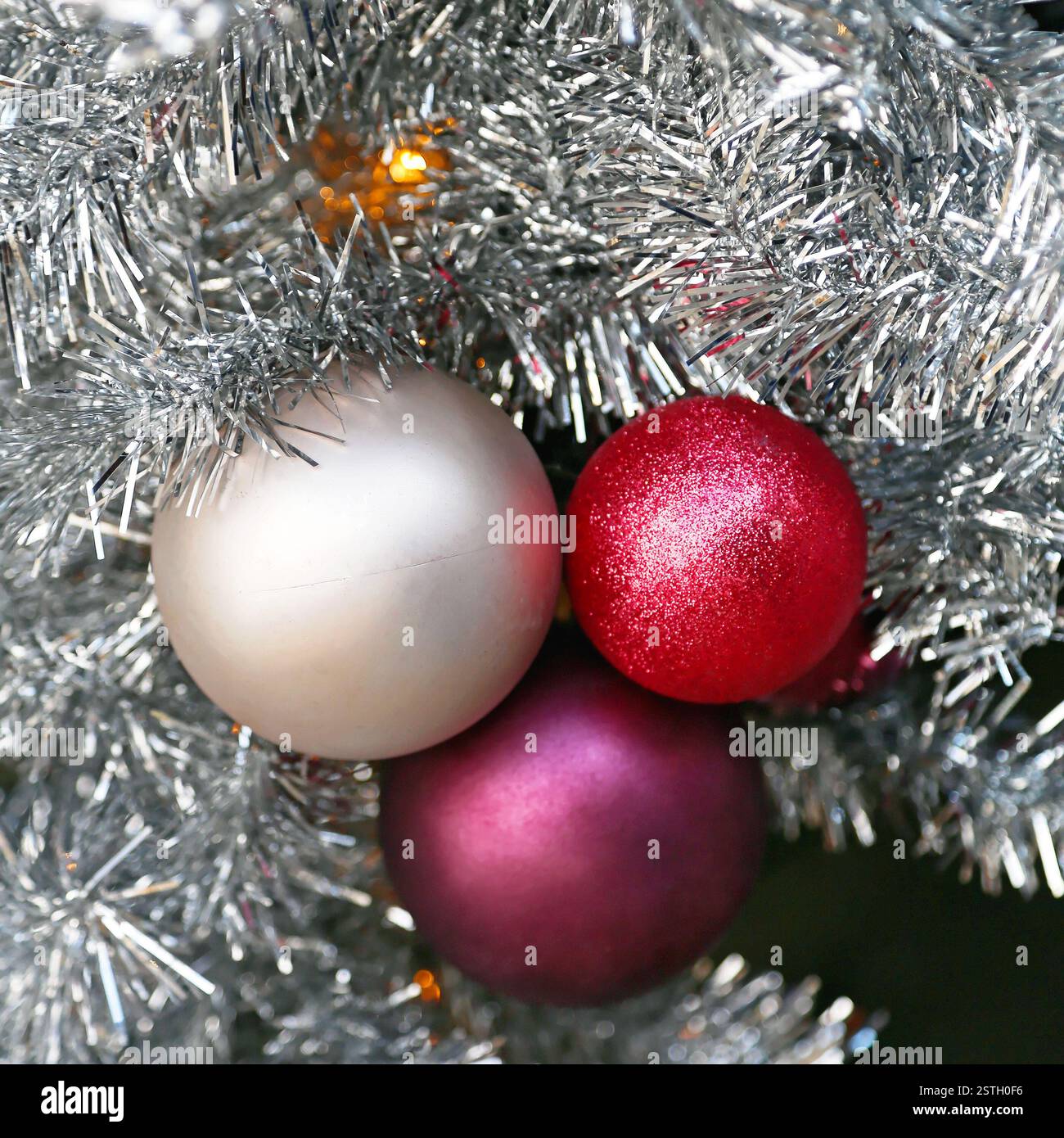 Christmas Tinsel Stock Photo
