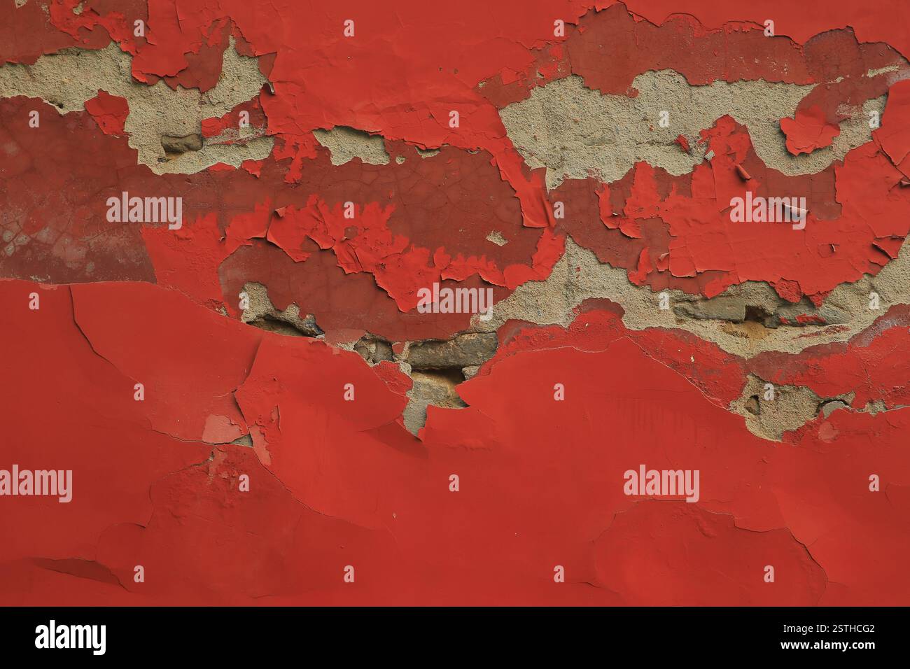 Rusty old wall hole peeling paint background，ancient Stock Photo