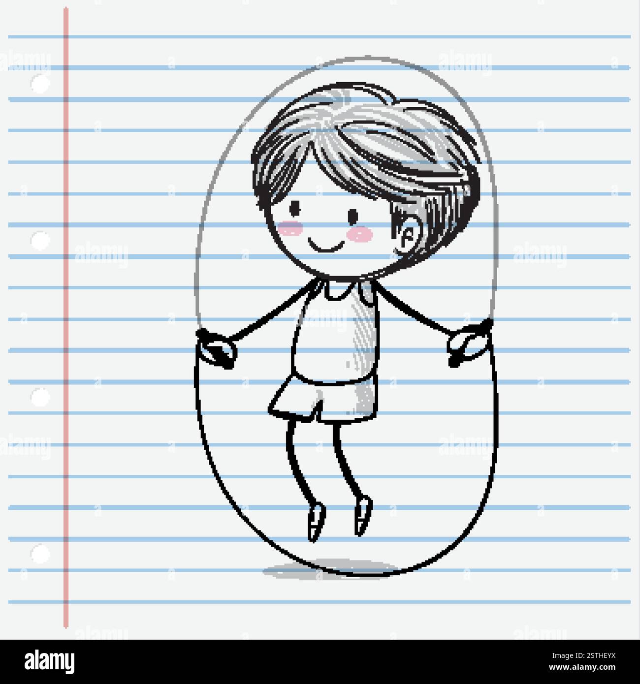 School skipping rope Stock Vector Images - Alamy