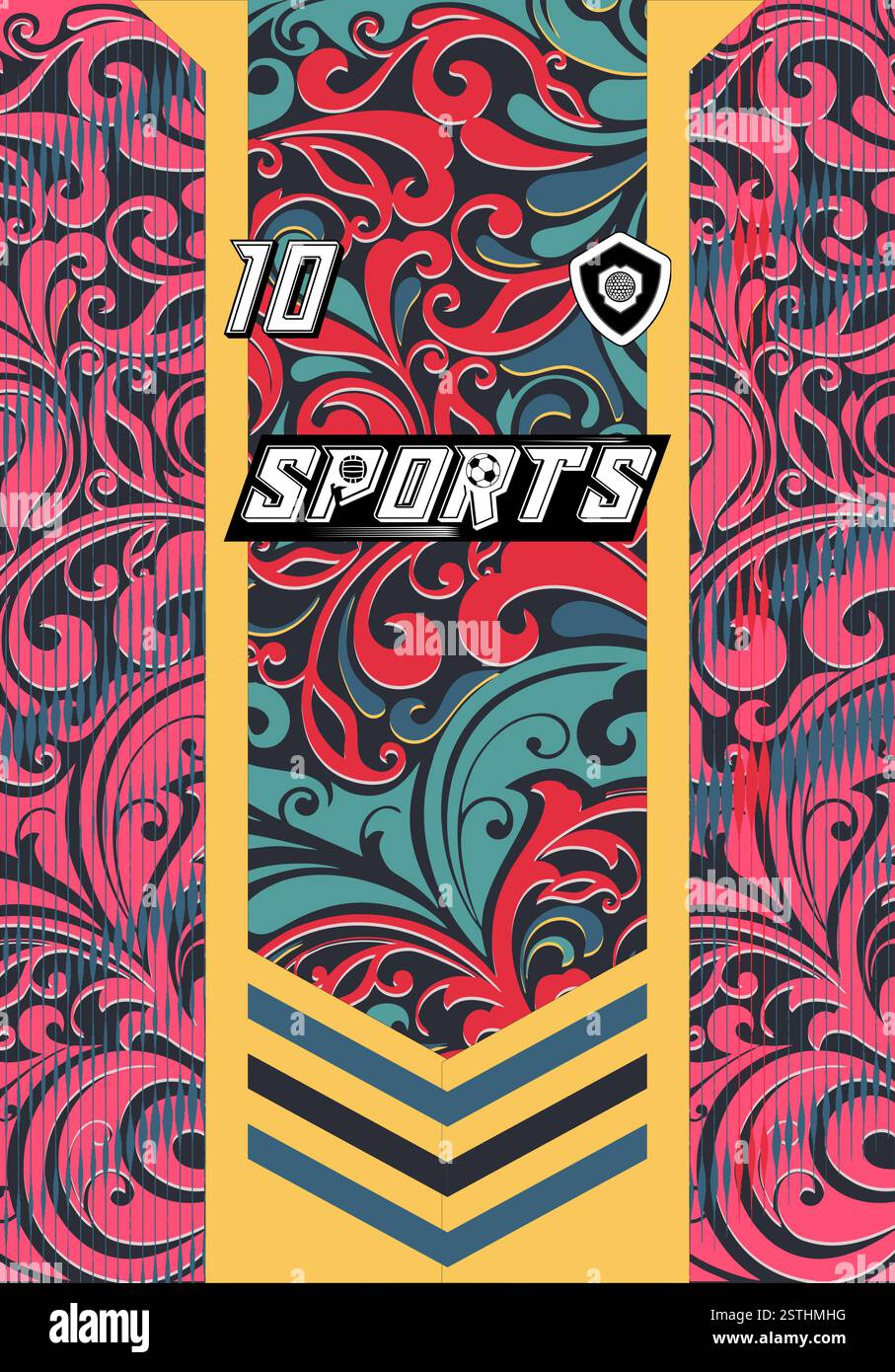 Esports Abstract Pattern Sports Jersey Design Modern Athletic Wear Soccer Basketball Football ...