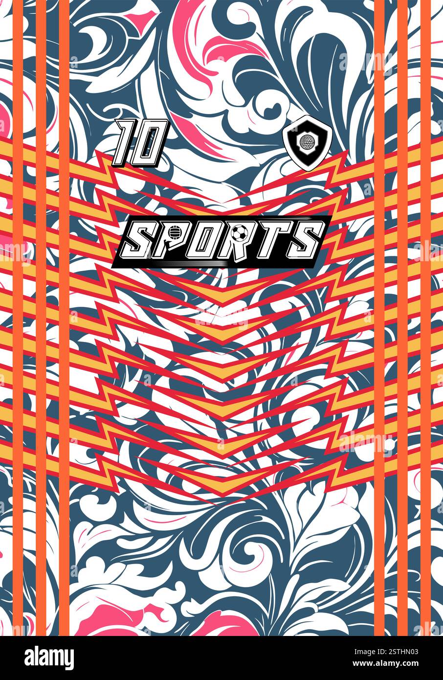 Esports Abstract Pattern Sports Jersey Design Modern Athletic Wear Soccer Basketball Football ...