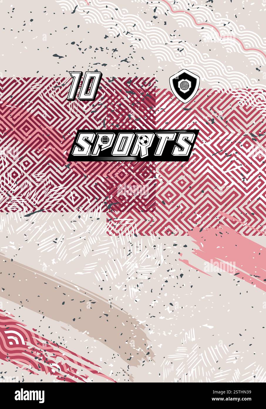 Esports Abstract Pattern Sports Jersey Design Modern Athletic Wear Soccer Basketball Football ...