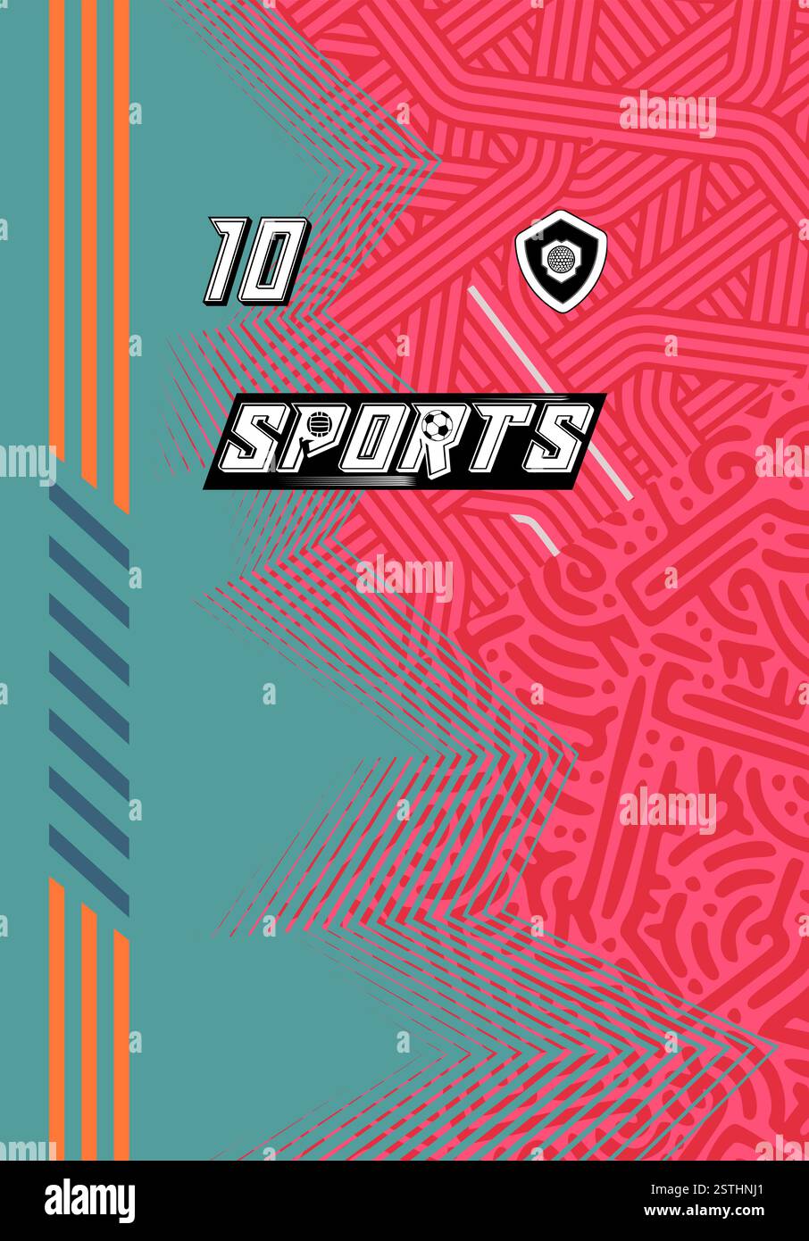 Esports Abstract Pattern Sports Jersey Design Modern Athletic Wear Soccer Basketball Football ...