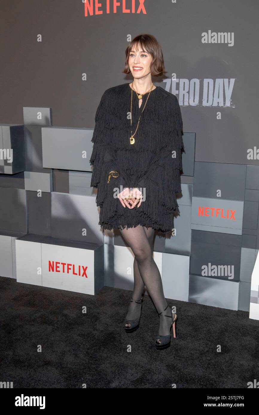 NEW YORK, NEW YORK FEBRUARY 18 Lizzy Caplan attends Netflix's "Zero