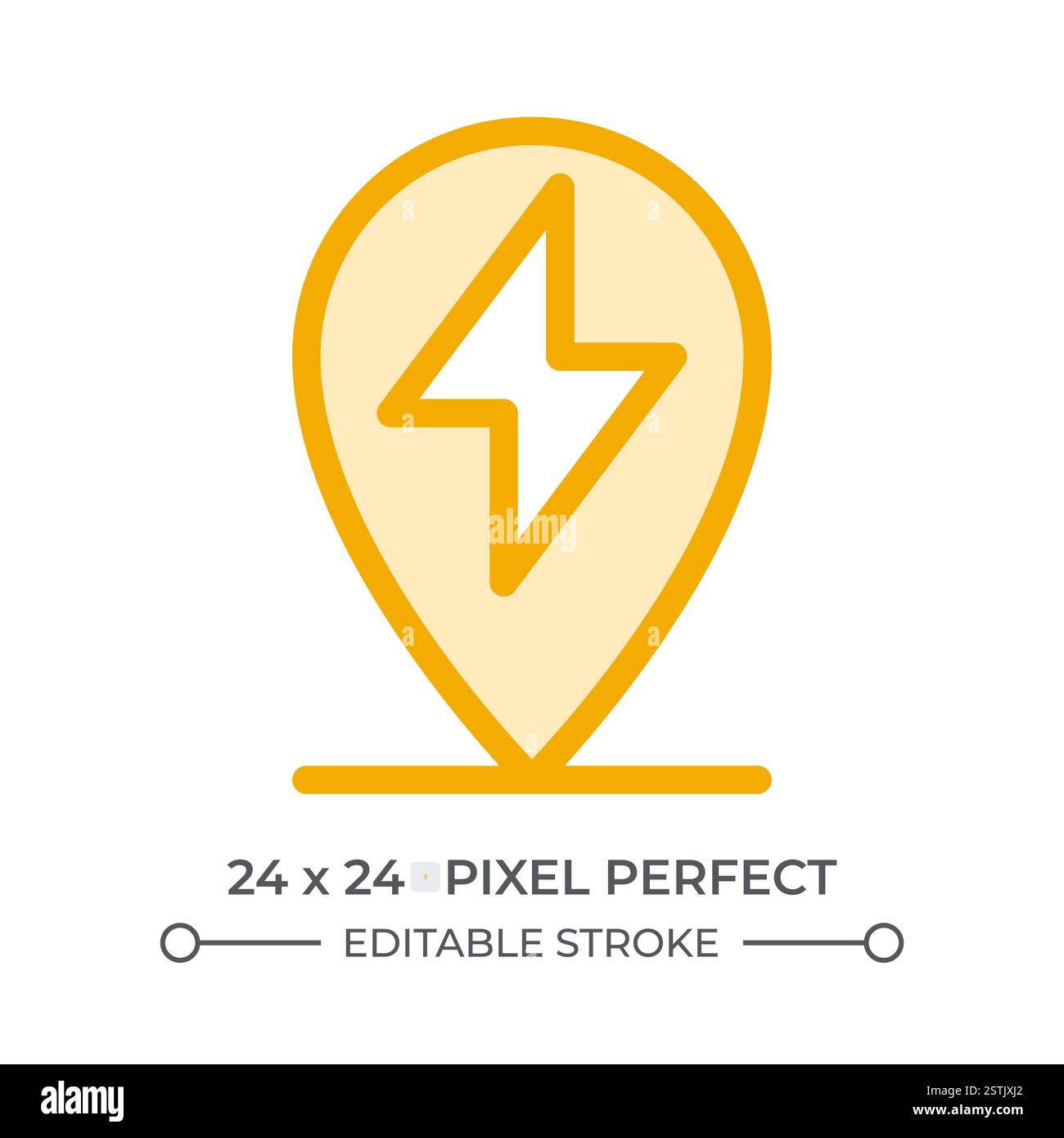 EV charging station location duotone color ui icon Stock Vector Image ...