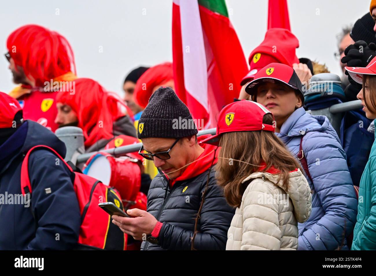 Ferrari Supporters Maranello, Italy. 19th Feb, 2025. supporters of Ferrari during ...
