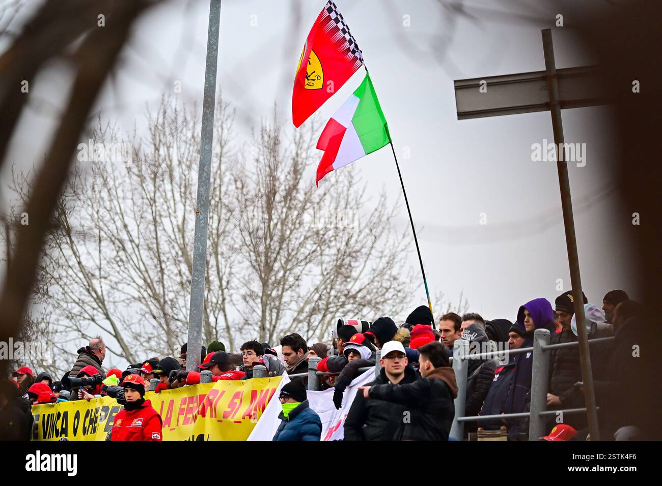 Ferrari Supporters Maranello, Italy. 19th Feb, 2025. supporters of Ferrari during ...