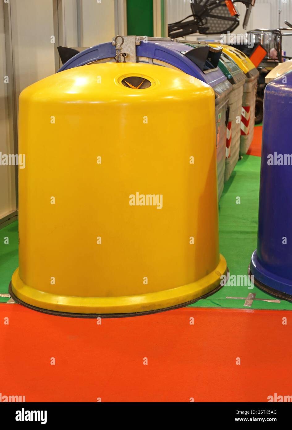 round-recycling-container-stock-photo-alamy