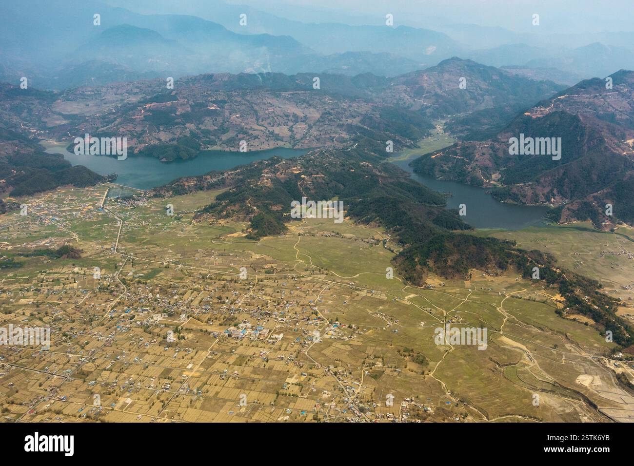Aerial view of Begnas and Rupa lakes in Nepal Stock Photo - Alamy