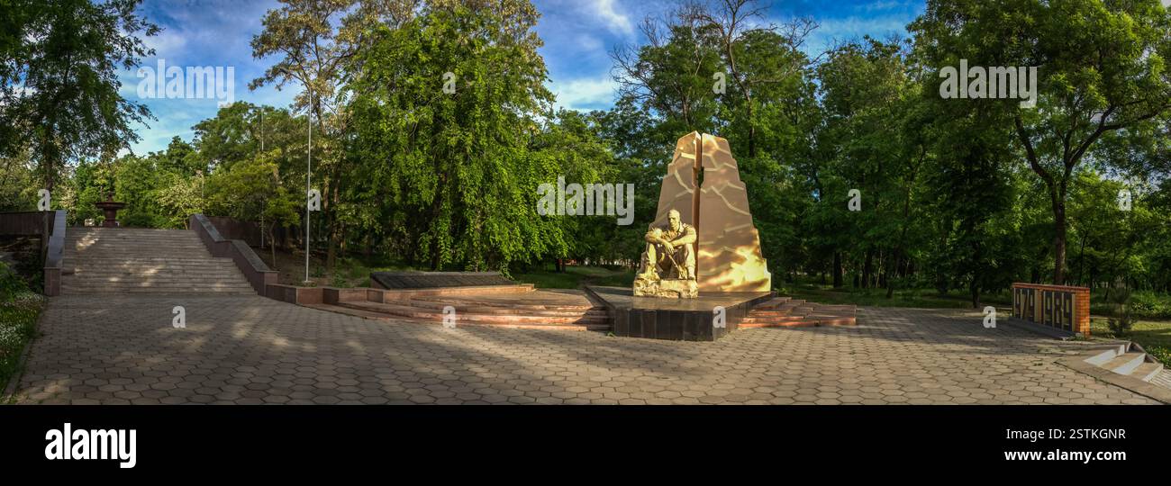 Monument to Honours Afganistan War in Odessa Stock Photo