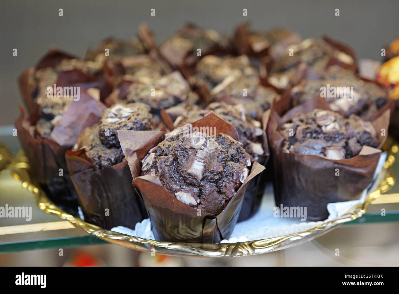 Chocolate Muffins Stock Photo