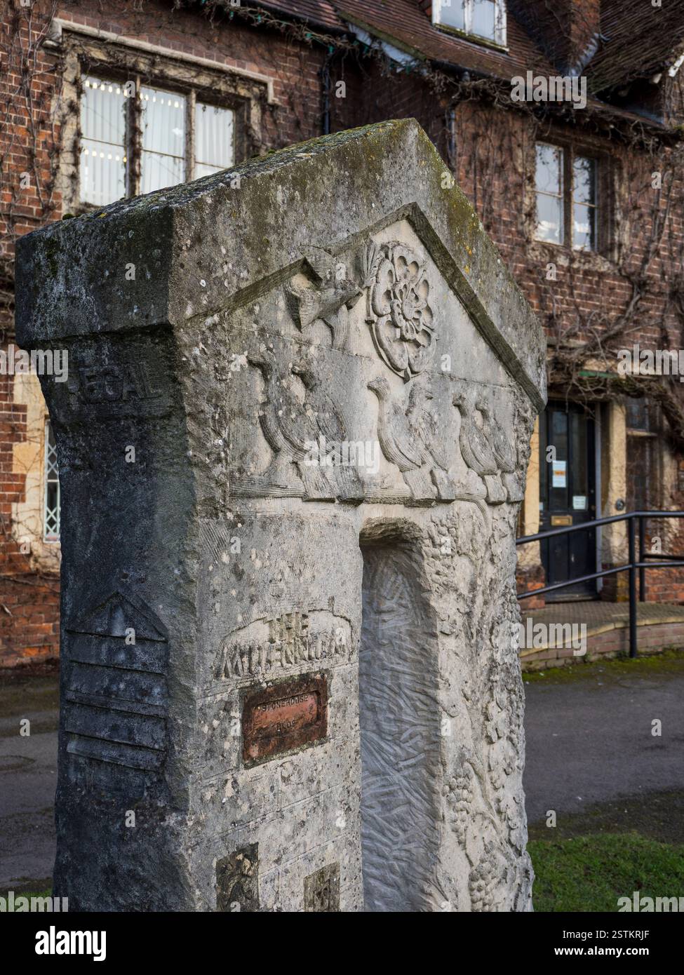 Millennium Stone, Landmark, Stonehouse, Gloucestershire, England, UK, GB. Stock Photo