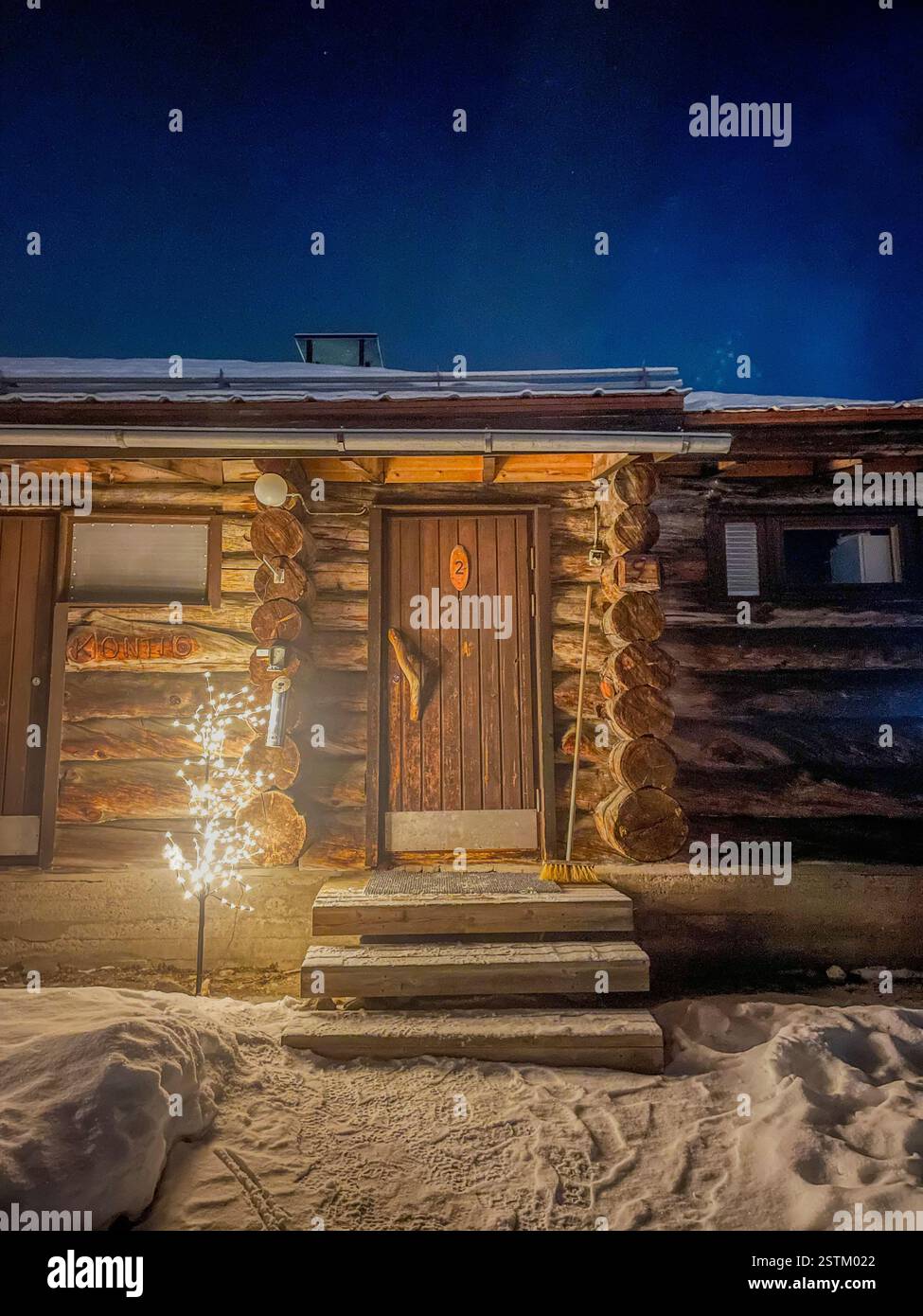 A log cabin in Levi in Finnish Lapland - Smartphone Captured Stock Image
