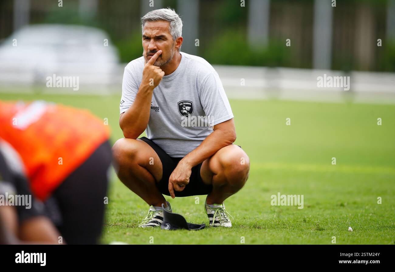 Neil Powell Neil Powell (Director of Rugby) of the Hollywoodbets Sharks during the ...
