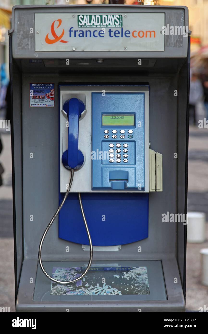 France Telecom Payphone Stock Photo