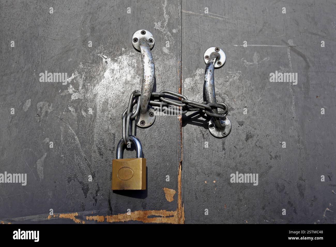 Chain and Padlock Stock Photo