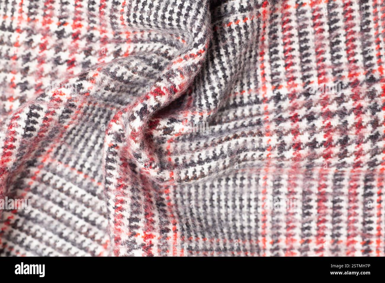 tweed woolen fabric texture background Stock Photo