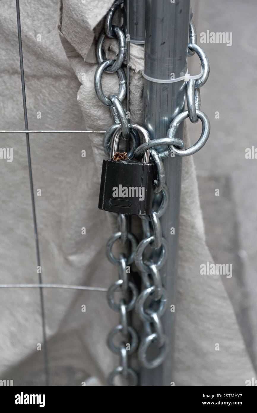 Chain and Padlock Stock Photo
