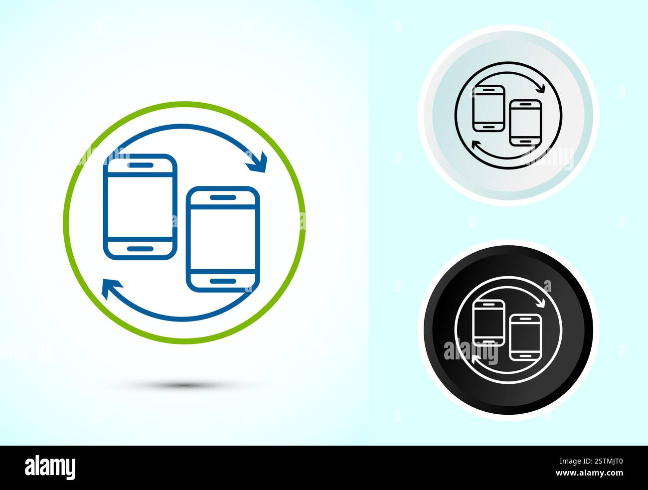 Data exchange icon design illustration, Data transfer sign for apps and ...
