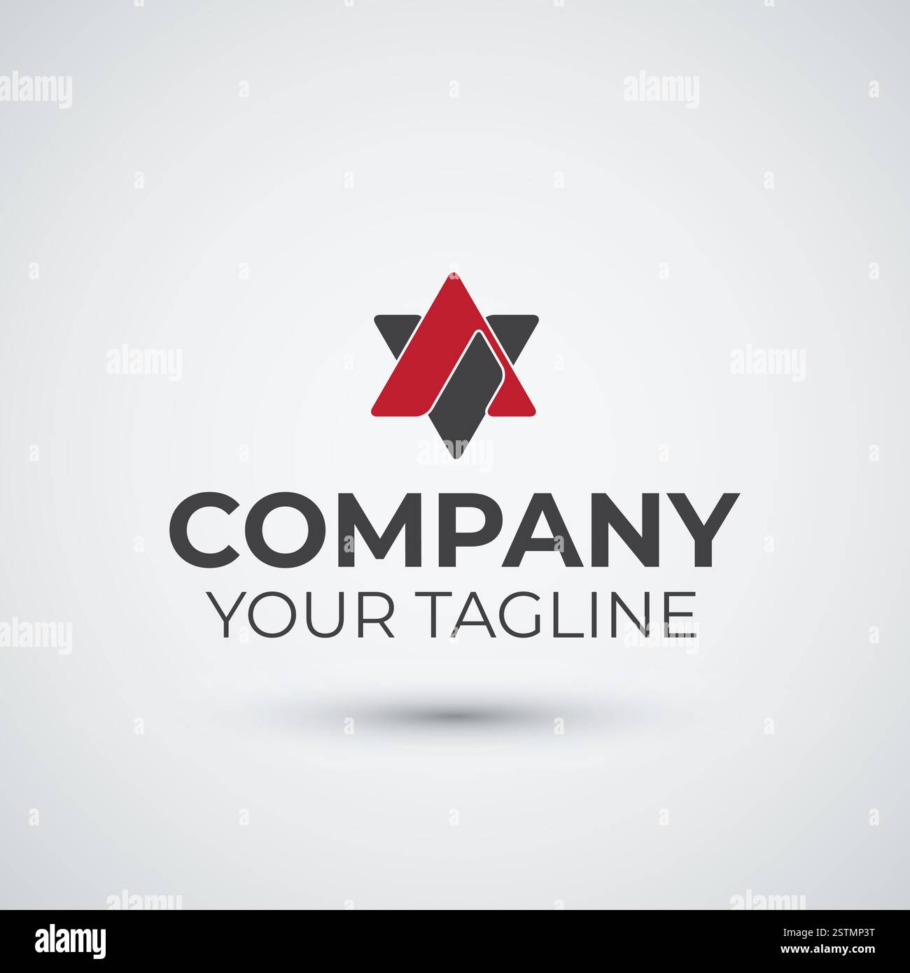 Letter A and Star Logo Design Flat Icon Template Stock Vector