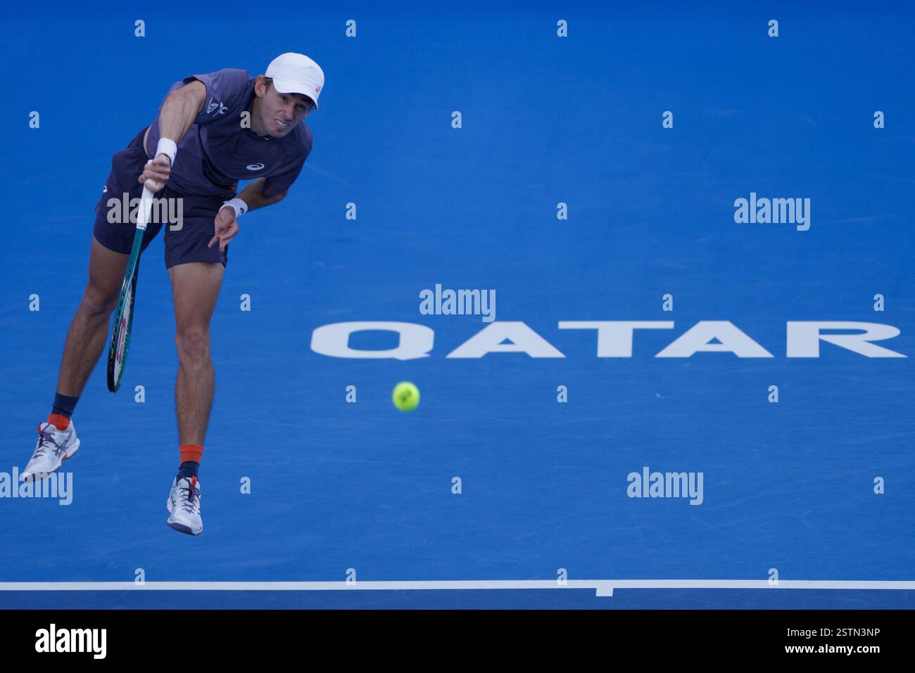 Doha, Qatar. 19th Feb, 2025. Alex De Minaur of Australia during the