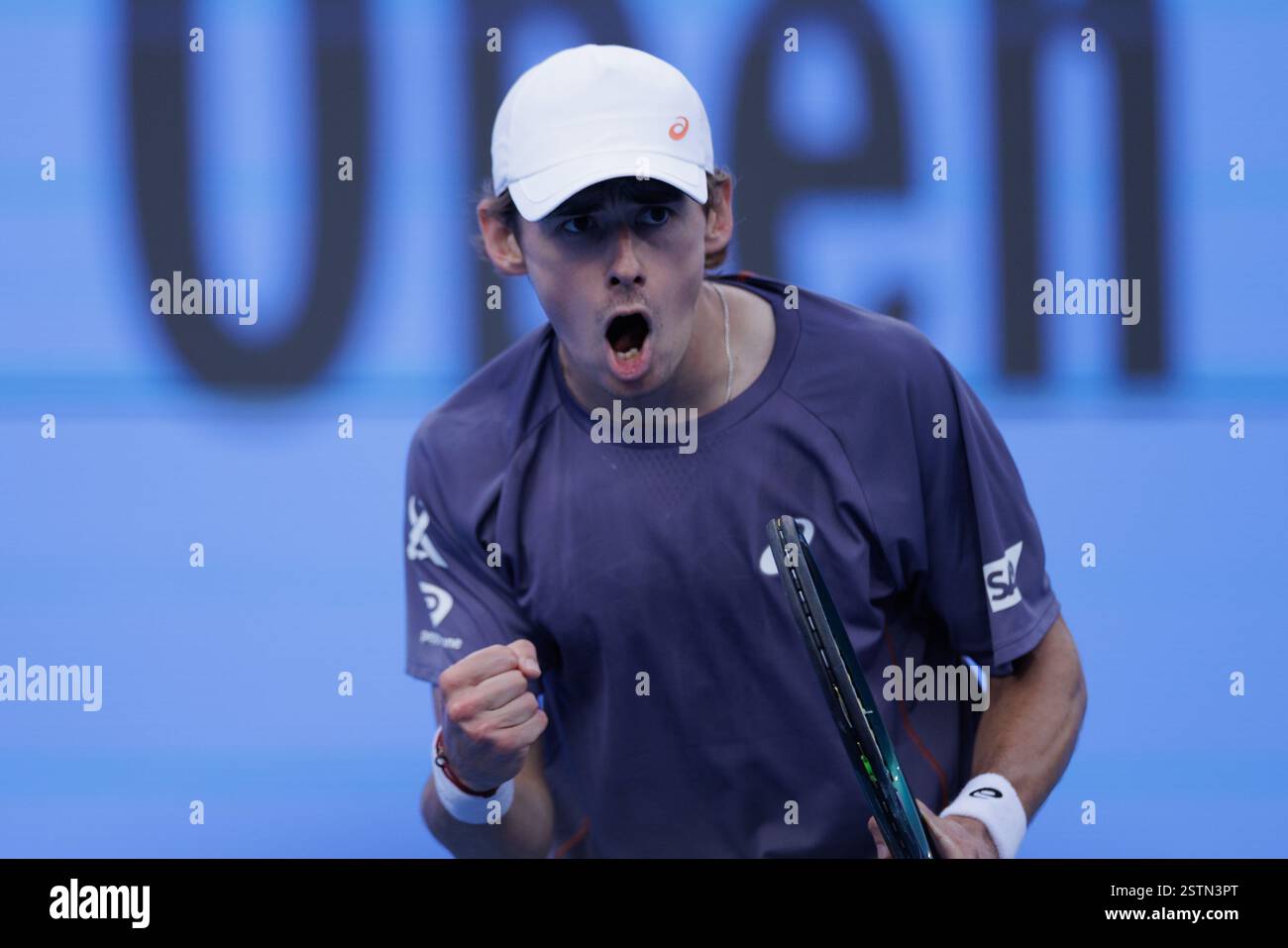 Doha, Qatar. 19th Feb, 2025. Alex De Minaur of Australia during the ...