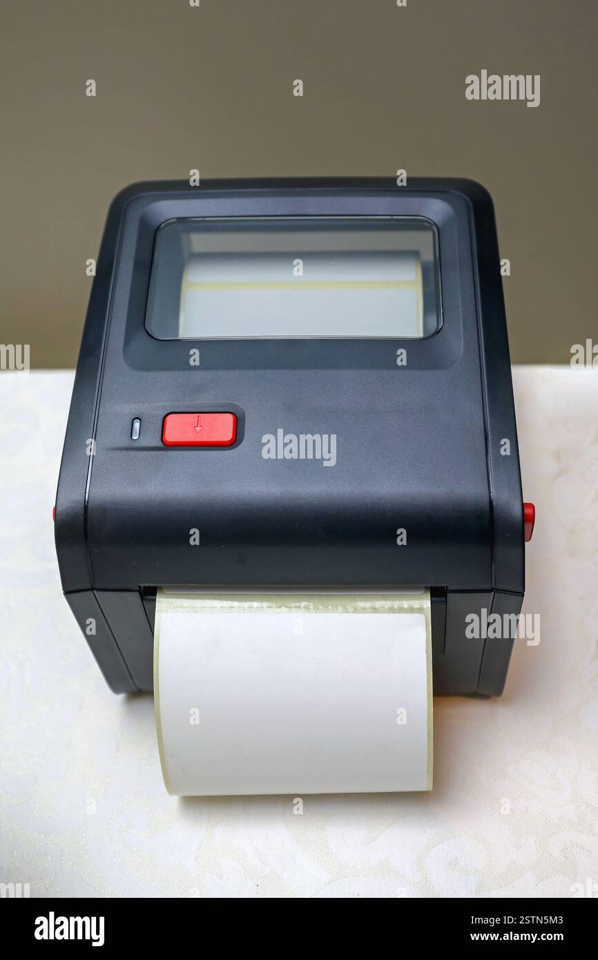 Small Barcode Printer Stock Photo