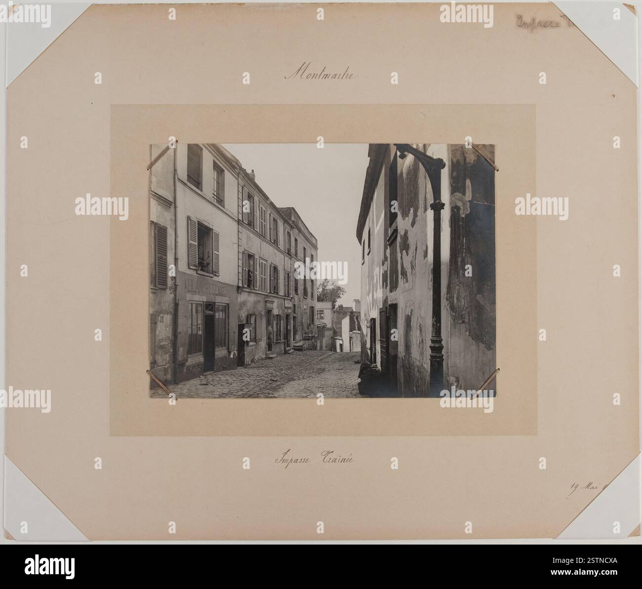 René Audra’s 1904 photograph shows the Impasse Traînée in Montmartre ...