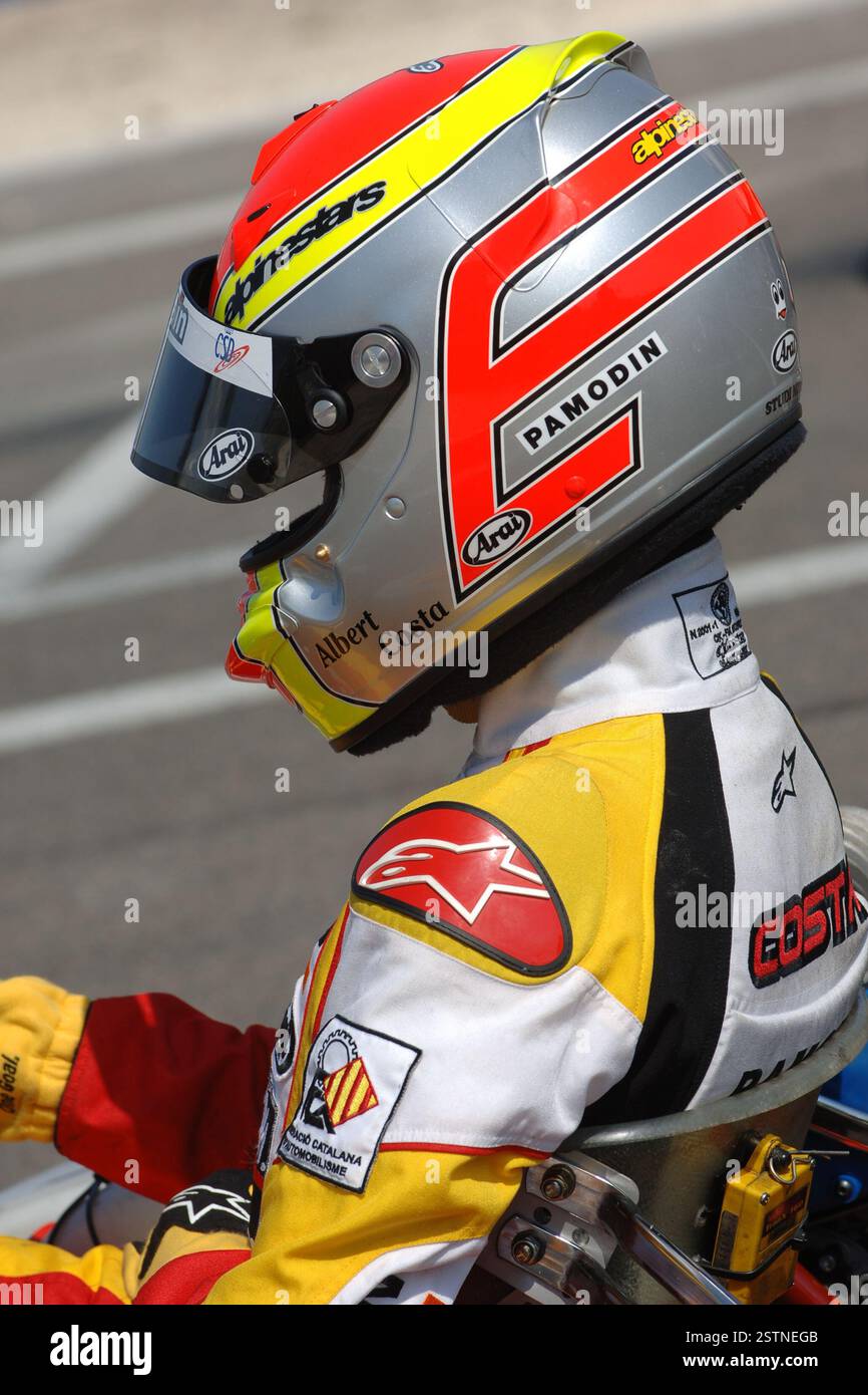 Spanish racing driver Albert Costa seen here in his early karting ...