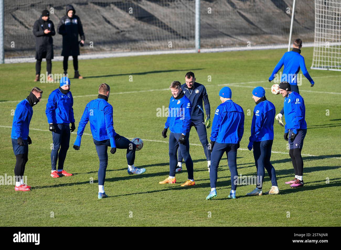 Pilsen, Czech Republic. 19th Feb, 2025. Plzen players attend a training ...