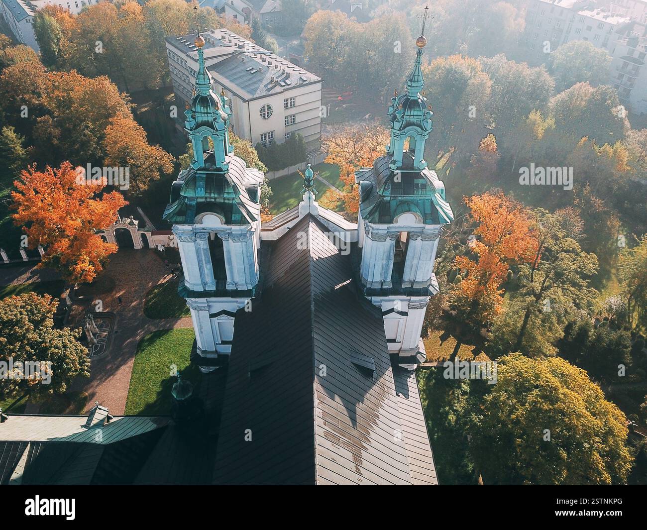 Church of St Michael the Archangel a small rock in Polish Stock Photo