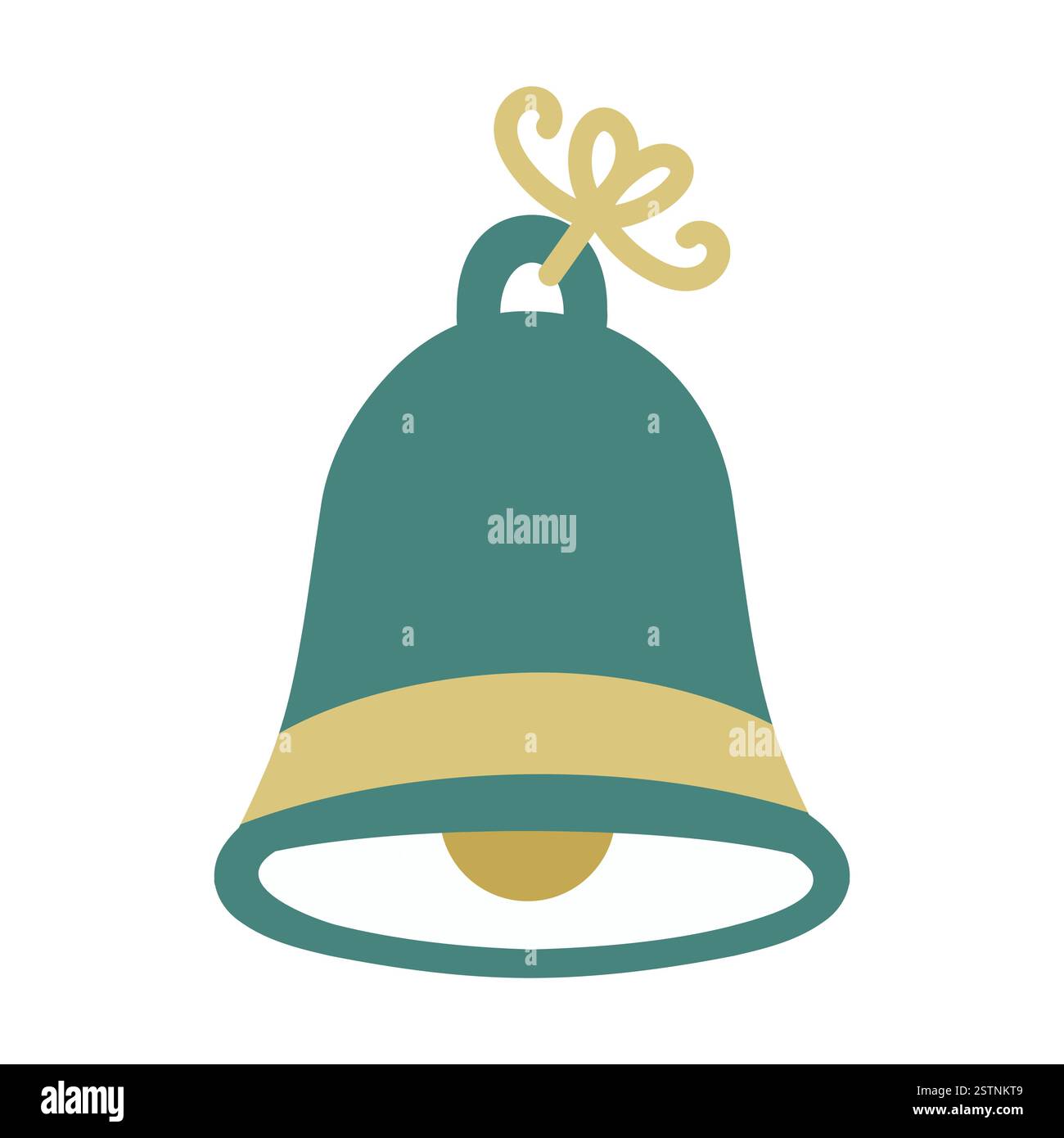 Green Christmas ball flat icon. Vector Flat design bauble, Stock Vector