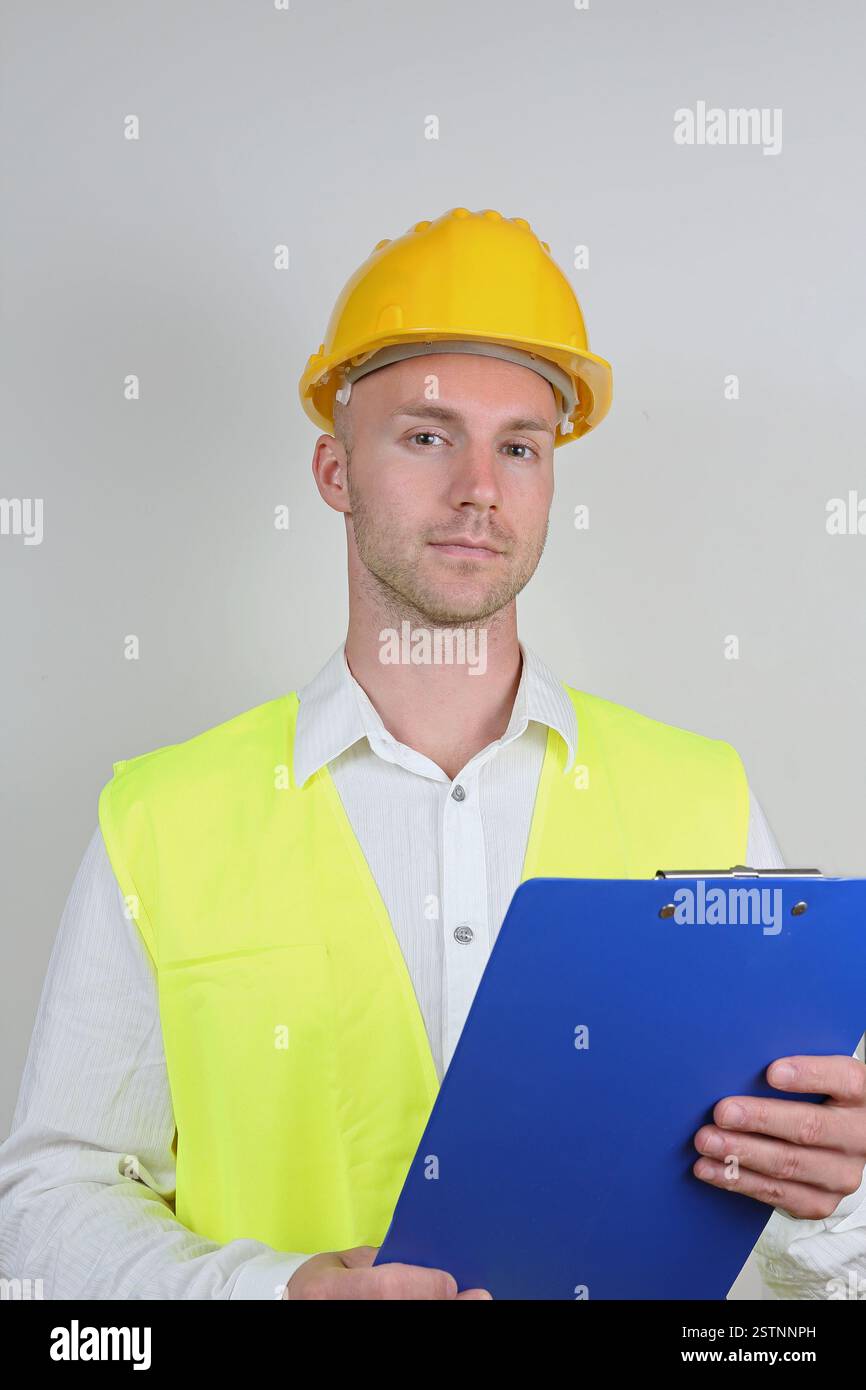 Clip Board Worker Stock Photo