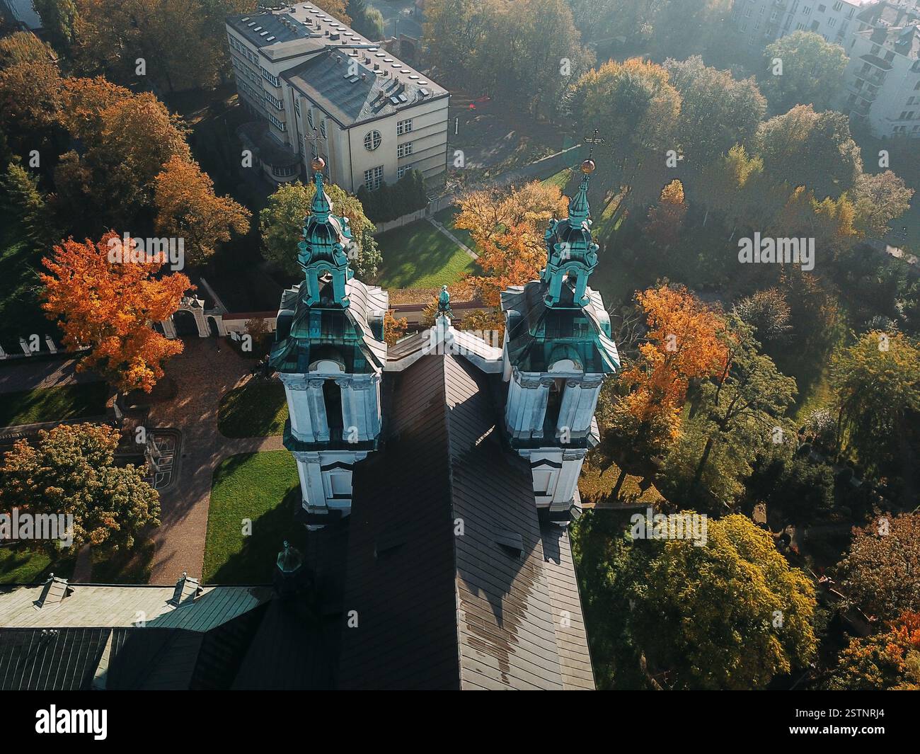 Church of St Michael the Archangel a small rock in Polish Stock Photo