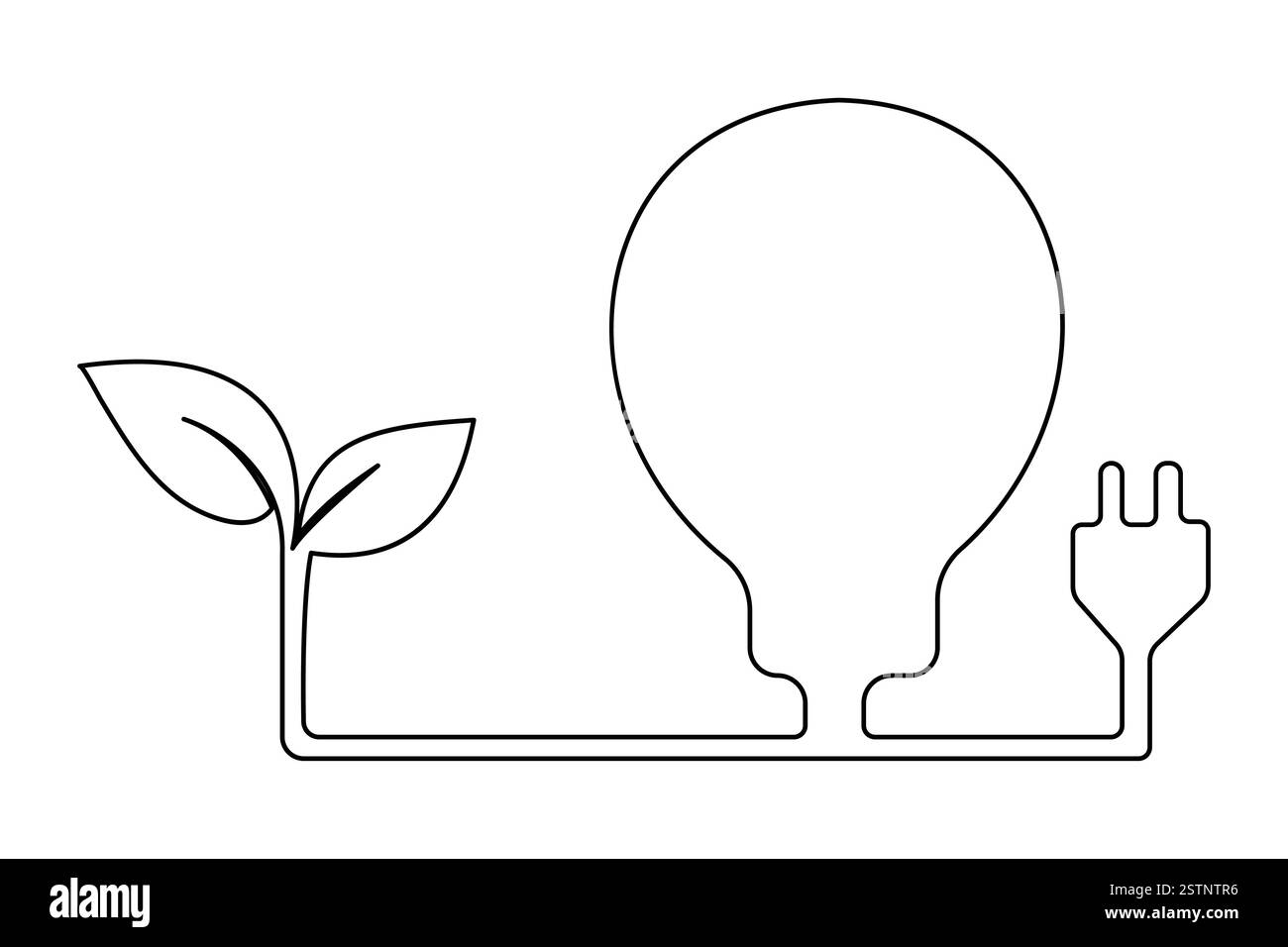 Continuous one line drawing of plant growth processing from seed ...