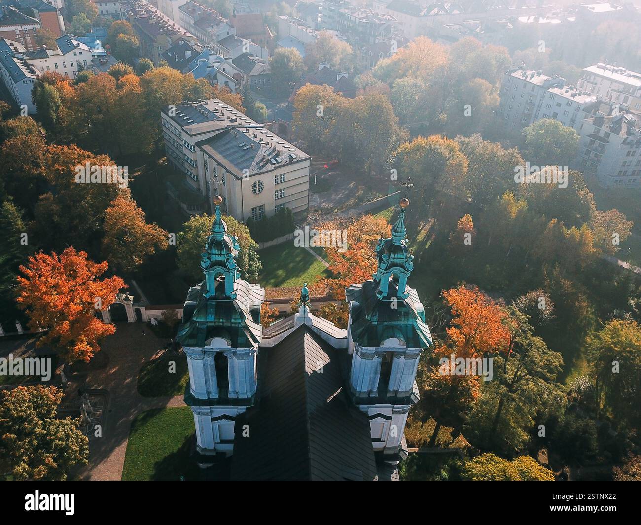Church of St Michael the Archangel a small rock in Polish Stock Photo